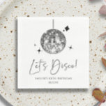Silver Disco Ball Let's Disco Birthday Party Napkins<br><div class="desc">These are Silver Disco Ball Let's Disco Birthday Party Paper Napkins!</div>