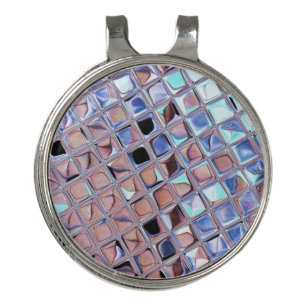Silver Disco Ball Macro Retro Mirror Ball Photo Golf Hat Clip