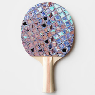 Silver Disco Ball Macro Retro Mirror Ball Photo Ping Pong Paddle