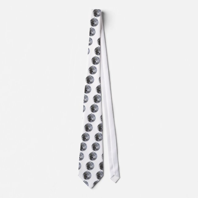 Silver Disco Ball Neck Tie (Front)