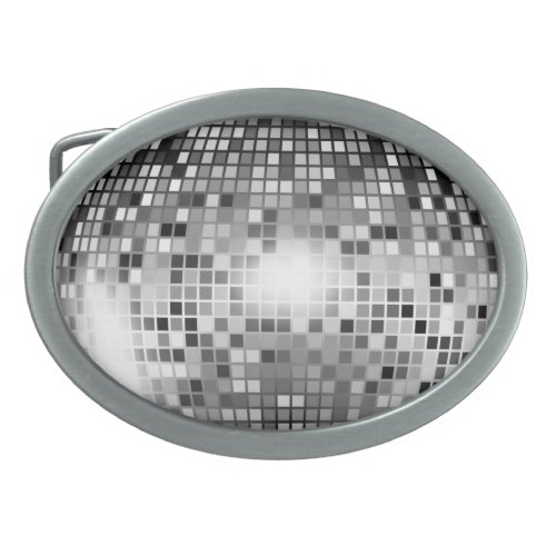 Silver Disco Ball Party Glamour Belt Buckle