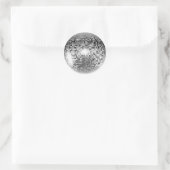 Silver Disco Ball Party Glamour Classic Round Sticker (Bag)