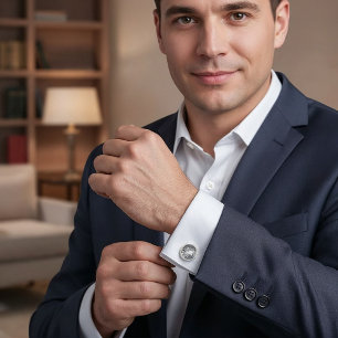 Silver Disco Ball Party Glamour Cufflinks
