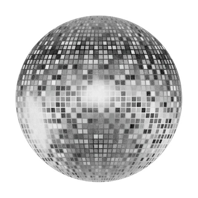 Silver Disco Ball Party Glamour Cutting Board (Front)