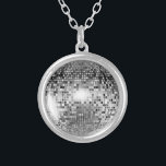 Silver Disco Ball Party Glamour Plated Necklace<br><div class="desc">This disco ball is a funny illusion. If you want you can add your name or initials on it. Have fun with it.</div>