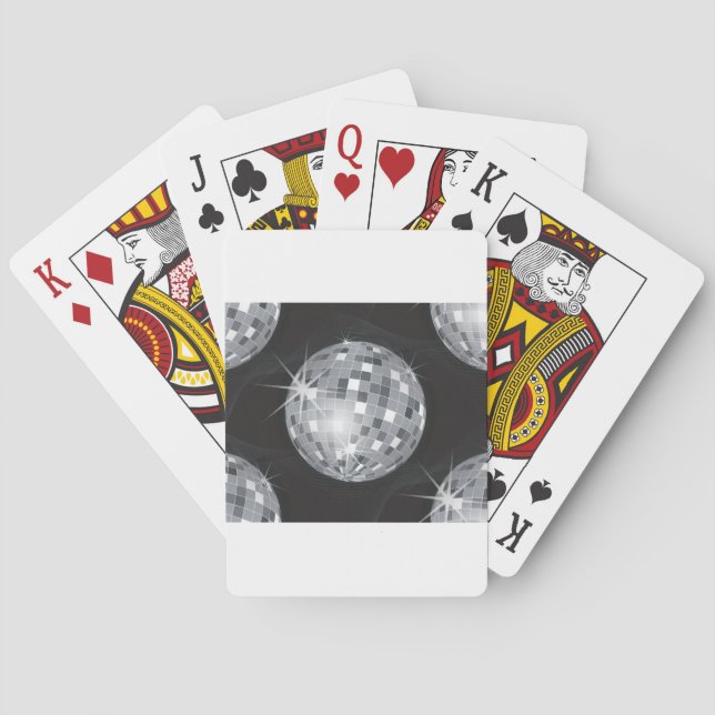 silver disco ball poker cards (Back)