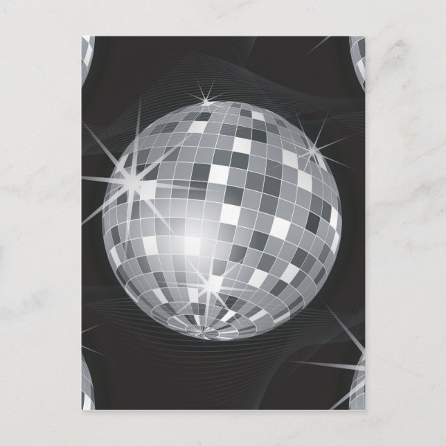 silver disco ball postcard (Front)