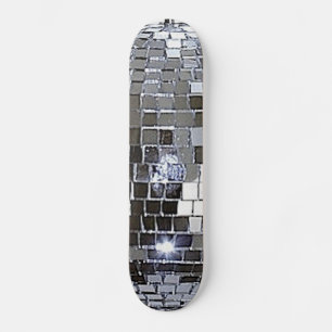 Silver Disco Ball Skateboard Deck