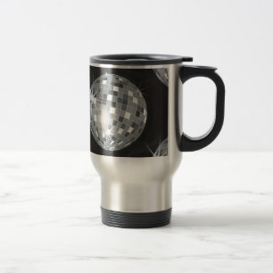 silver disco ball travel mug