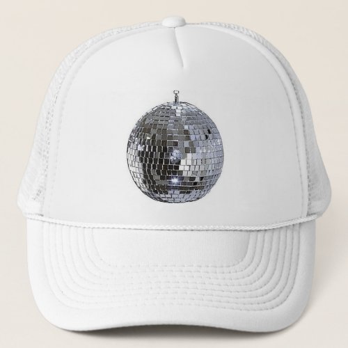 Silver Disco Ball Trucker Hat