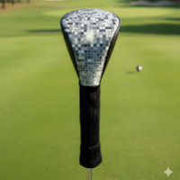 Silver Disco Mosaic Golf Head Cover