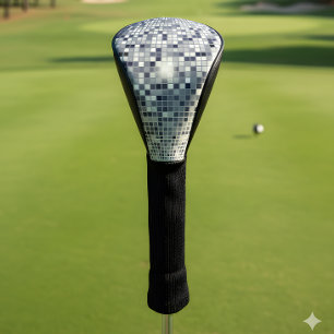 Silver Disco Mosaic Golf Head Cover