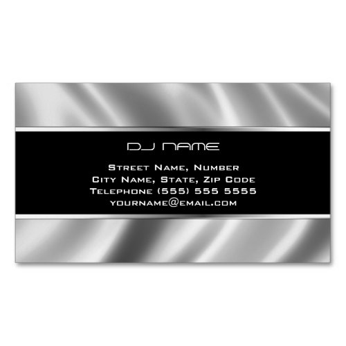 Silver DJ Magnetic Business Card