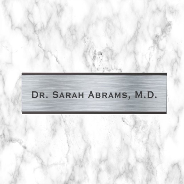 Silver Doctor Doctor's Door Sign Name Plate (Creator Uploaded)