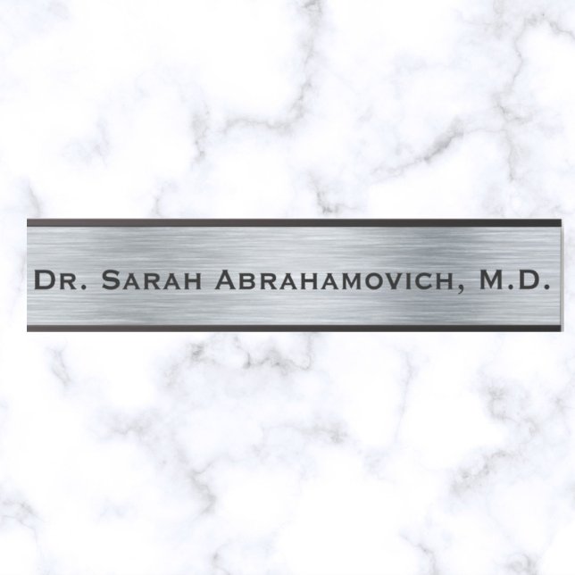 Silver Doctor Doctor's Office Door Sign Long Name (Creator Uploaded)