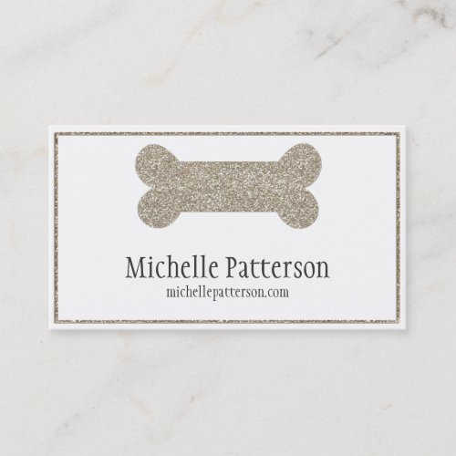 Silver Dog Bone Business Card Design