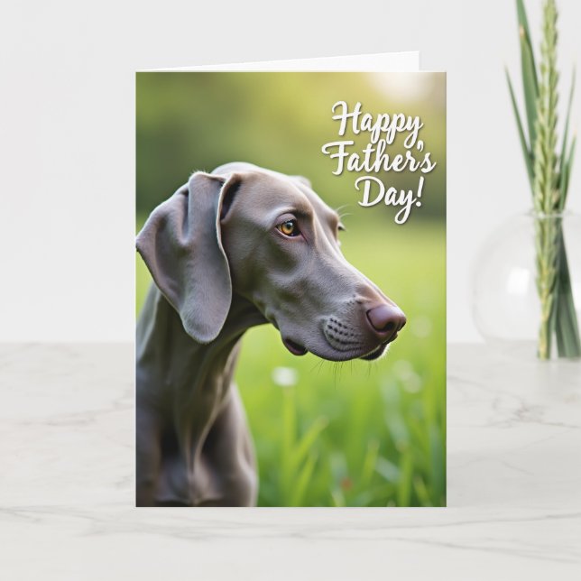 Silver Dog Fathers Day Wish Card (Front)