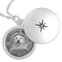 Silver Dog Memorial Locket Necklace