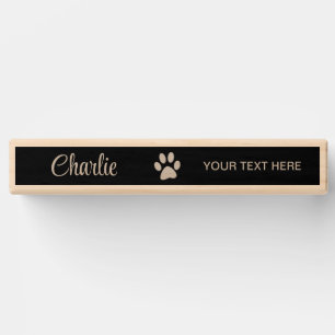 Silver Dog Paw on black background Topple Tower