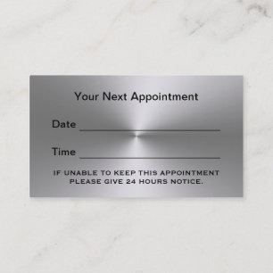 Silver Dog Paw on black Pet Grooming Service Appointment Card