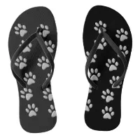 Flip flops with outlet dog paws