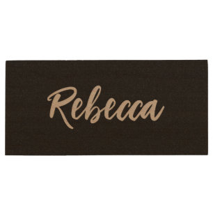 Silver Dog Paws black Background Print Pattern Wood Flash Drive