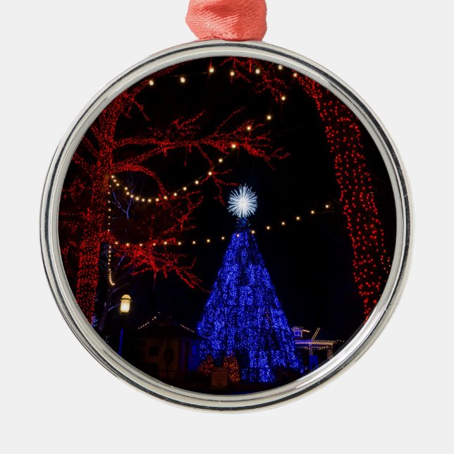 Silver Dollar City Christmas Metal Ornament (Front)