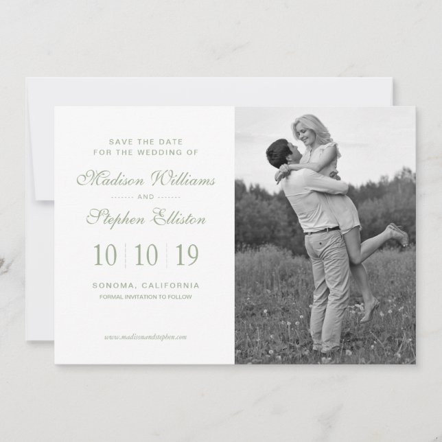 Silver Dollar Eucalyptus & Branches - Save the Dat Date (Front)