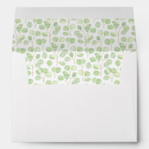 Silver Dollar Eucalyptus & Branches -  Wedding Envelope