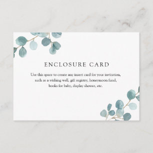 Silver Dollar Eucalyptus Enclosure Card
