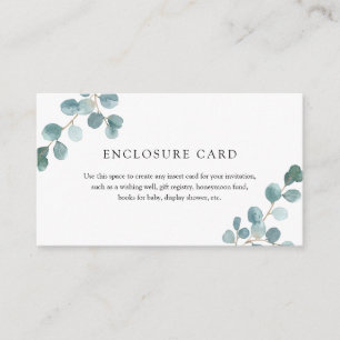 Silver Dollar Eucalyptus Enclosure Card