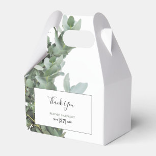 Silver Dollar Eucalyptus Wedding Favor Boxes