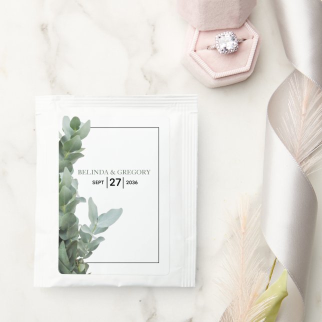 Silver Dollar Eucalyptus Wedding Tea Bag Drink Mix (Wedding)