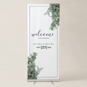 Silver Dollar Eucalyptus Wedding Welcome Sign