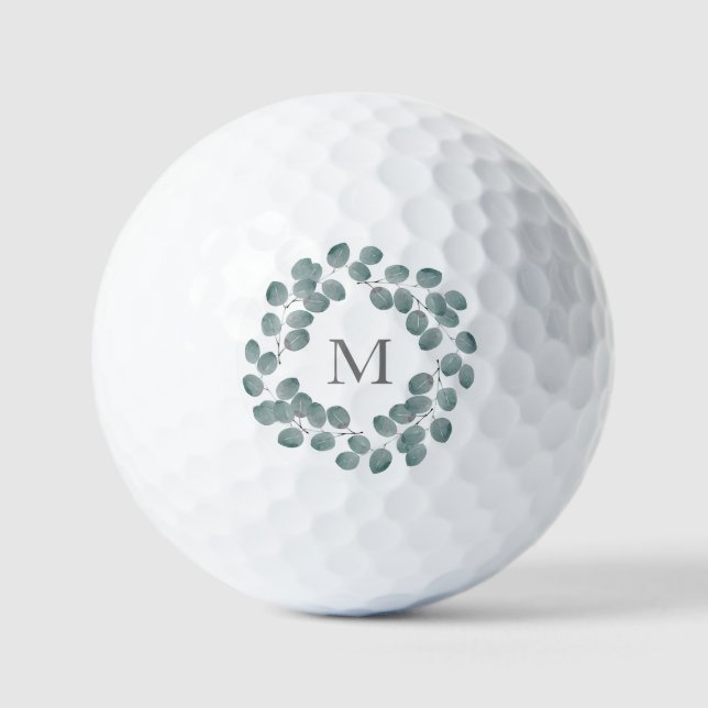 Silver Dollar Eucalyptus Wreath Golf Balls (Front)
