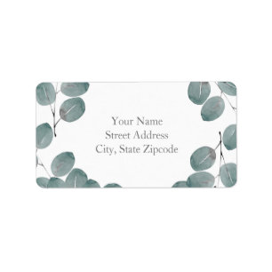 Silver Dollar Eucalyptus Wreath Label