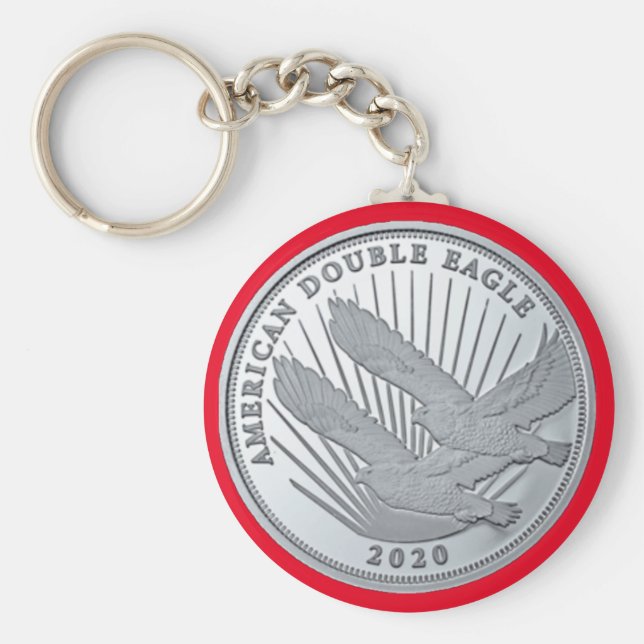 SILVER DOUBLE EAGLE COIN KEYCHAIN (Front)
