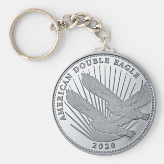 SILVER DOUBLE EAGLE COIN KEYCHAIN (Front)