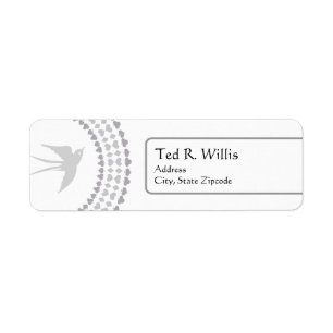 Silver Dove Religious Address Label