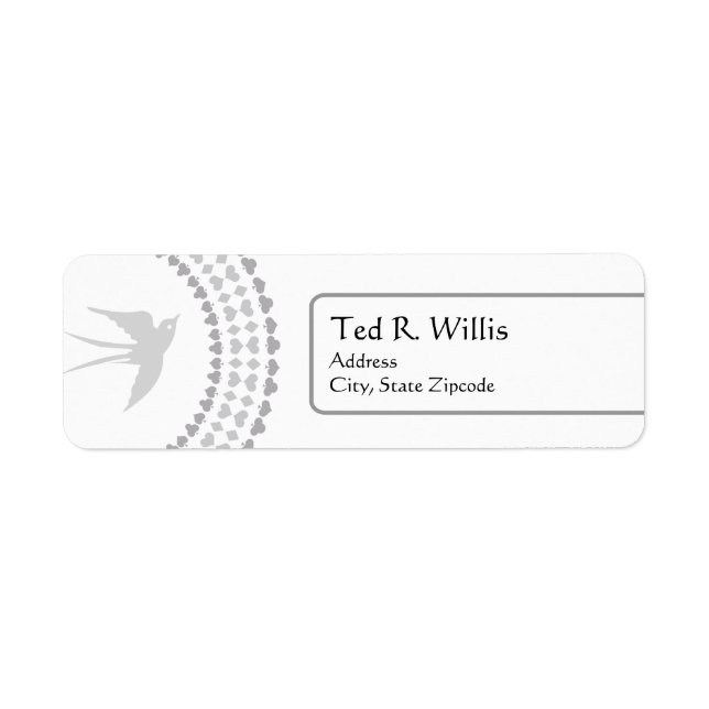 Silver Dove Religious Address Label (Front)