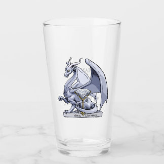 Silver Dragon: April Birthstone Diamond Glass