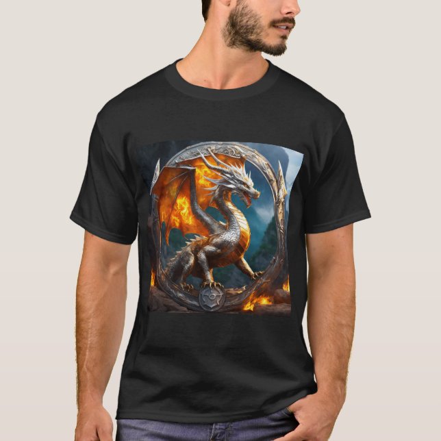 Silver Dragon: Mystical T-shirt Collection  (Front)