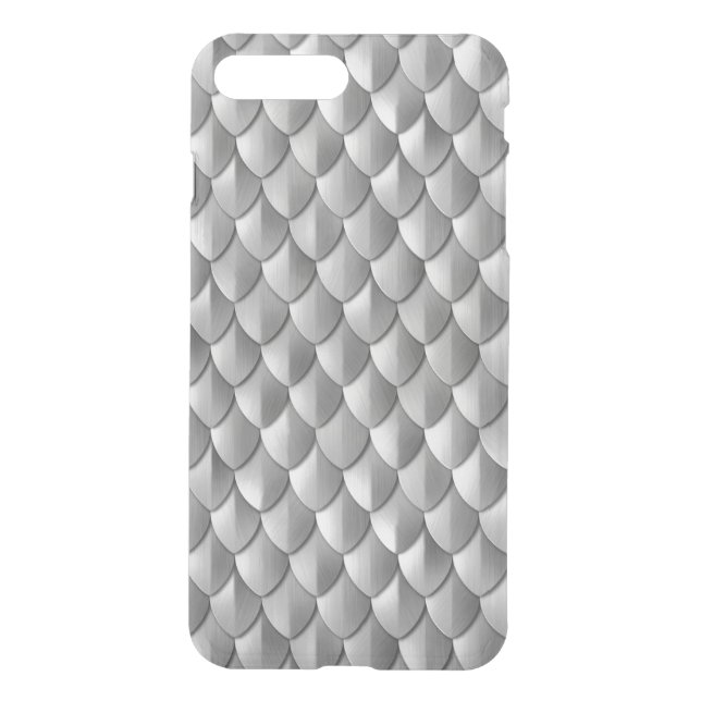 Silver Dragon Scales Uncommon iPhone Case (Back)
