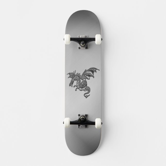 Silver Dragon Skateboard (Front)