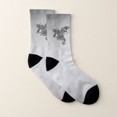 Silver Dragon Socks