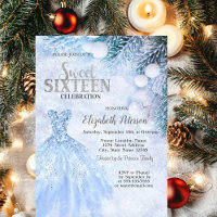 Silver Dress Winter Wonderland Sweet 16 Party 