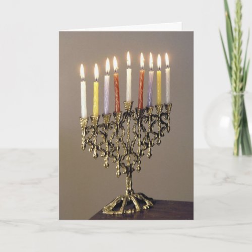 Silver Driedel Chanukah Photo Card