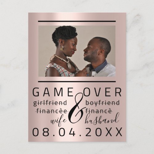 Silver DripsFunny Save The Date Couple Photo Postcard