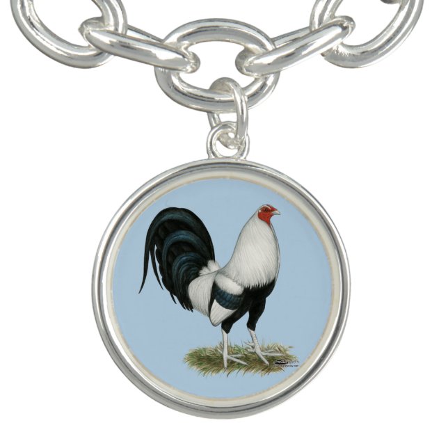 Silver Duckwing Gamecock Bracelet (Design)