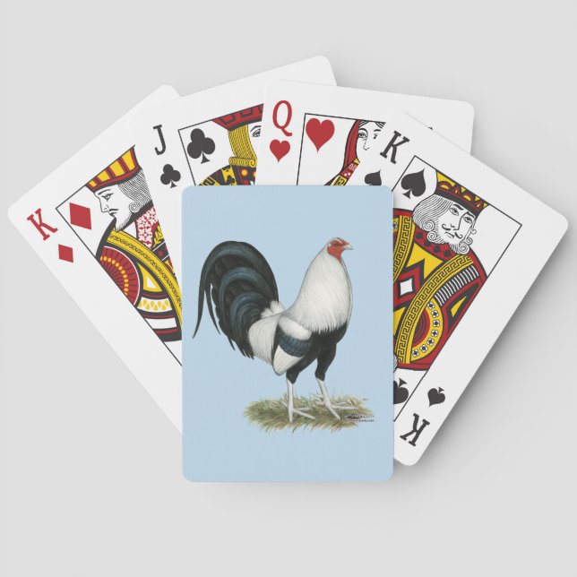 Silver Duckwing Gamecock Poker Cards (Back)
